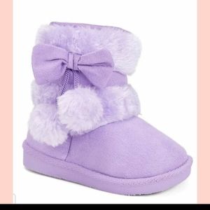Purple Bow Tassel Boot